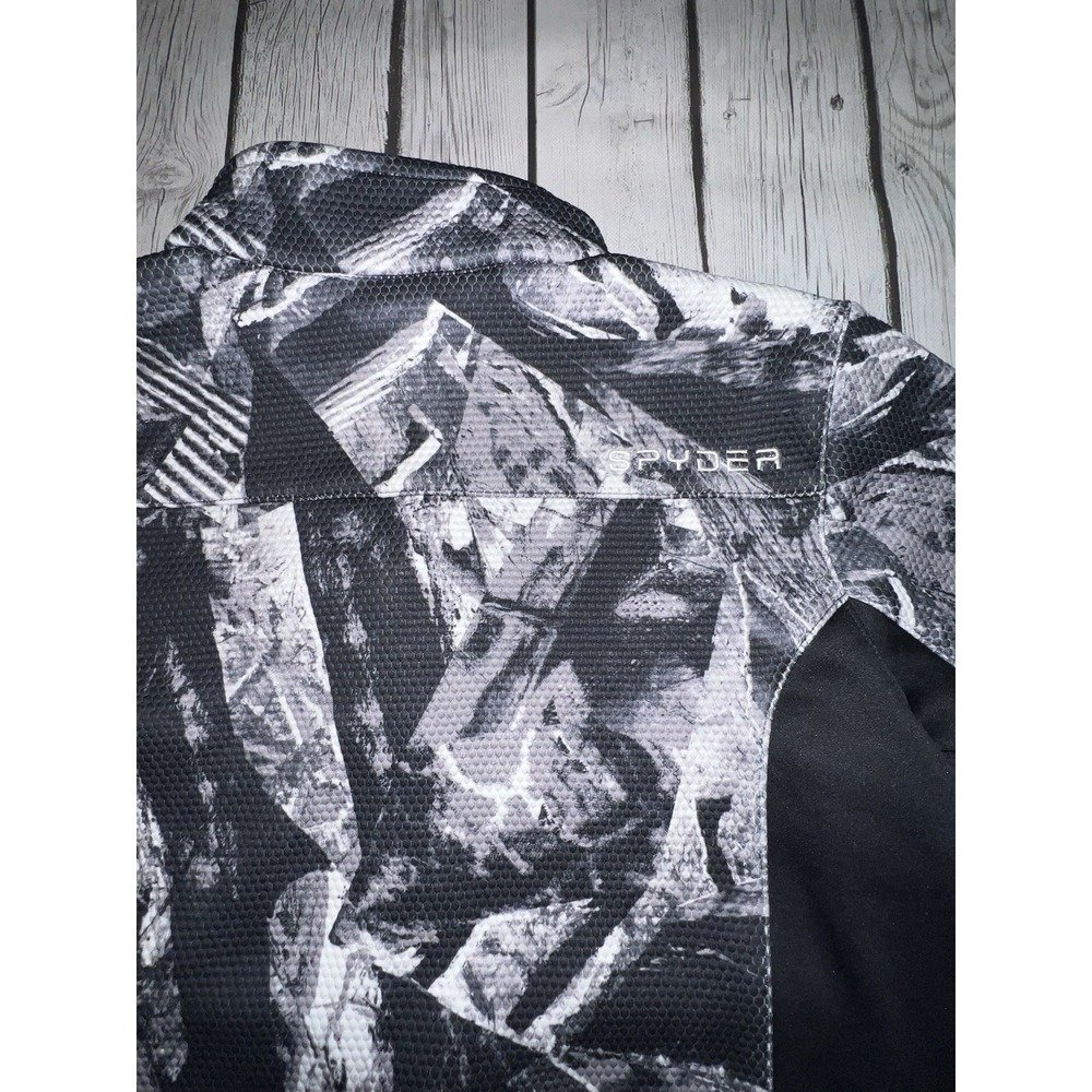 Spyder Logo Sweatshirt Pullover Black And White Boys Size XL 1/4 - Picture 7 of 8